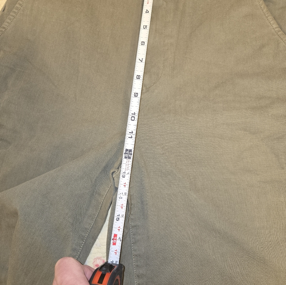 Gap Loose Khaki Pants Women's 6 Tall Olive Green High Rise Straight Leg Pants - Picture 8 of 10